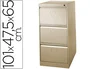 Blanca Fichero n.34 Metal 3 Cajones Beige 101x65x47.5 cm Carpetas Colgantes DIN A4