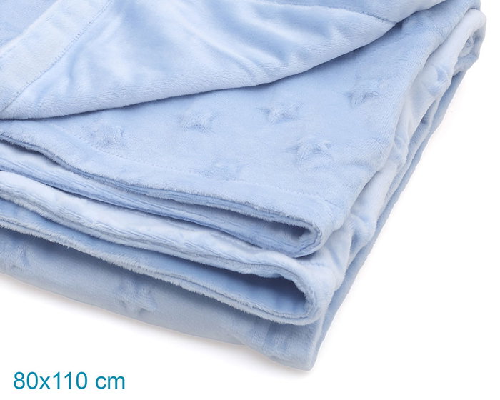 KioKids Manta para Bebés con Estrellas en Relieve - Azul KioKids Manta para Bebés con Estrellas en Relieve - Azul