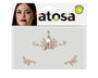 Joyas Faciales Adhesivas Iridiscentes Glow in the Dark con Diseño Frontal y Pómulos