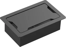 Vision TC3 SURRTB Organizador de cables para escritorio, caja de plástico y acero, negro y blanco, 1 pieza