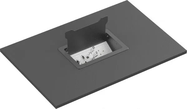 Vision TC3 SURRTB Organizador de cables para escritorio, caja de plástico y acero, negro y blanco, 1 pieza