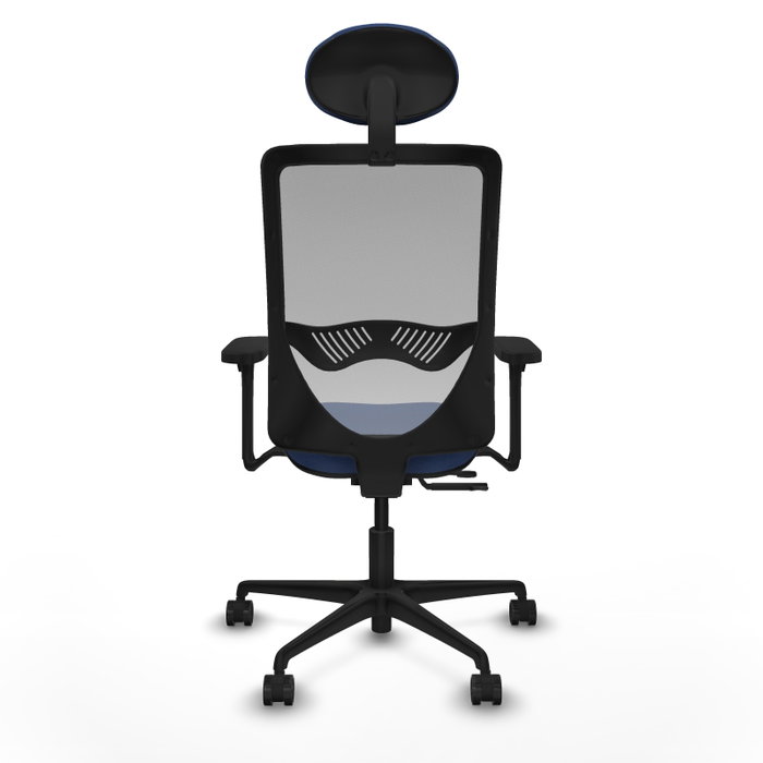 PIQUERAS Y CRESPO Silla de oficina Zulema con mecanismo Sincro/Traslack, Azul marino y Gris
