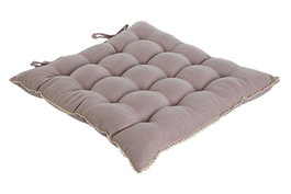 DKD Home Decor Cojín Silla Cottage Malva Lino 42 x 42 cm (2 Unidades)