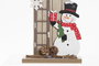 DKD Home Decor Decoración MDF Navidad Tradicional Natural y Rojo 13x5x30 cm