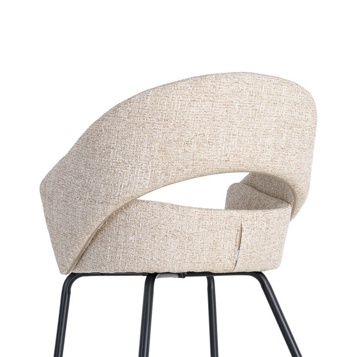 Silla Brazos Beige Tejido-Metal 59 X 61 X 82 cm (Set de 2) Silla Brazos Beige Tejido-Metal 59 X 61 X 82 cm (Set de 2)