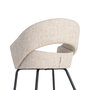 Silla Brazos Beige Tejido-Metal 59 X 61 X 82 cm (Set de 2)