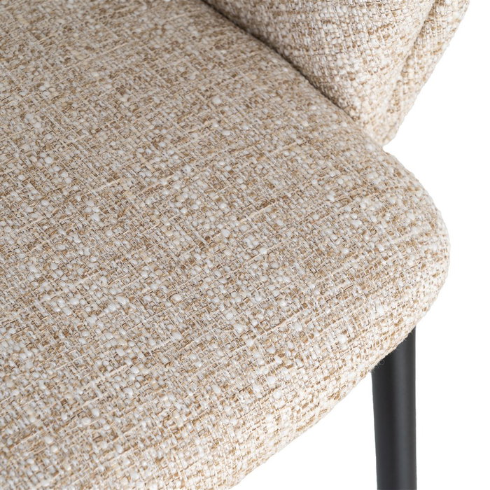 Silla Brazos Beige Tejido-Metal 59 X 61 X 82 cm (Set de 2) Silla Brazos Beige Tejido-Metal 59 X 61 X 82 cm (Set de 2)