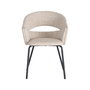 Silla Brazos Beige Tejido-Metal 59 X 61 X 82 cm (Set de 2)