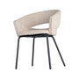 Silla Brazos Beige Tejido-Metal 59 X 61 X 82 cm (Set de 2)