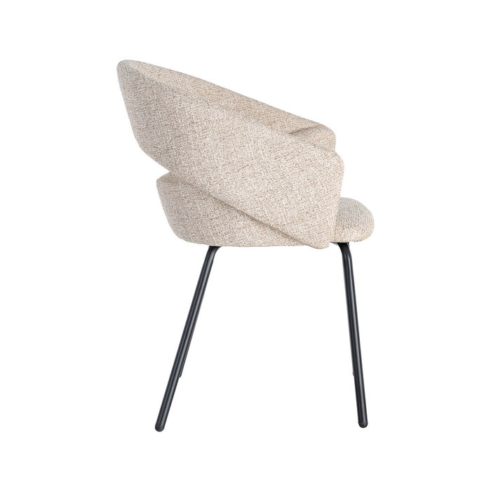 Silla Brazos Beige Tejido-Metal 59 X 61 X 82 cm (Set de 2) Silla Brazos Beige Tejido-Metal 59 X 61 X 82 cm (Set de 2)