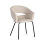 Silla Brazos Beige Tejido-Metal 59 X 61 X 82 cm (Set de 2)