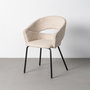 Silla Brazos Beige Tejido-Metal 59 X 61 X 82 cm (Set de 2)