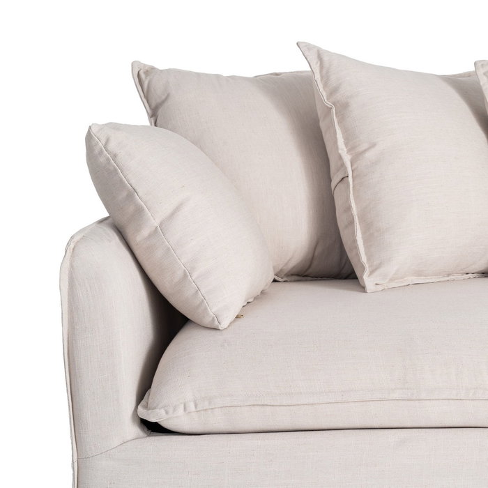 Sofá Chaise Longue Beige Dm-Tejido Salón 252 X 158 X 84 cm Sofá Chaise Longue Beige Dm-Tejido Salón 252 X 158 X 84 cm