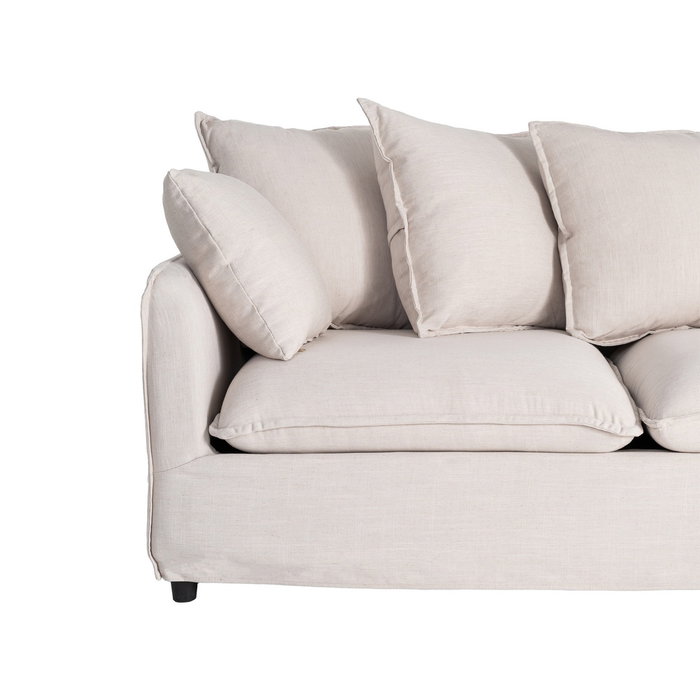 Sofá Chaise Longue Beige Dm-Tejido Salón 252 X 158 X 84 cm Sofá Chaise Longue Beige Dm-Tejido Salón 252 X 158 X 84 cm