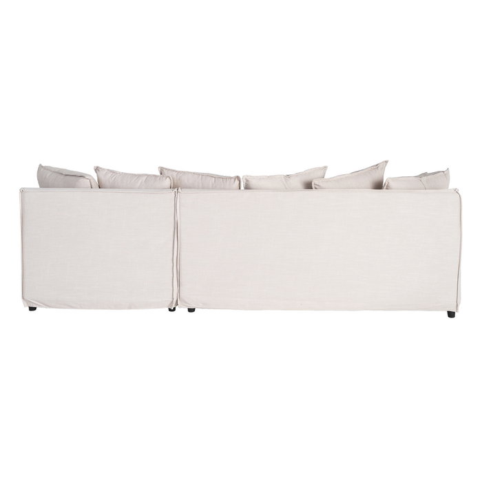 Sofá Chaise Longue Beige Dm-Tejido Salón 252 X 158 X 84 cm Sofá Chaise Longue Beige Dm-Tejido Salón 252 X 158 X 84 cm