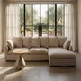 Sofá Chaise Longue Beige Dm-Tejido Salón 252 X 158 X 84 cm
