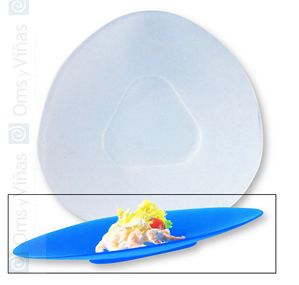 OMS Plato P. Triangulo Liso Azul (Set de 6) OMS Plato P. Triangulo Liso Azul (Set de 6)