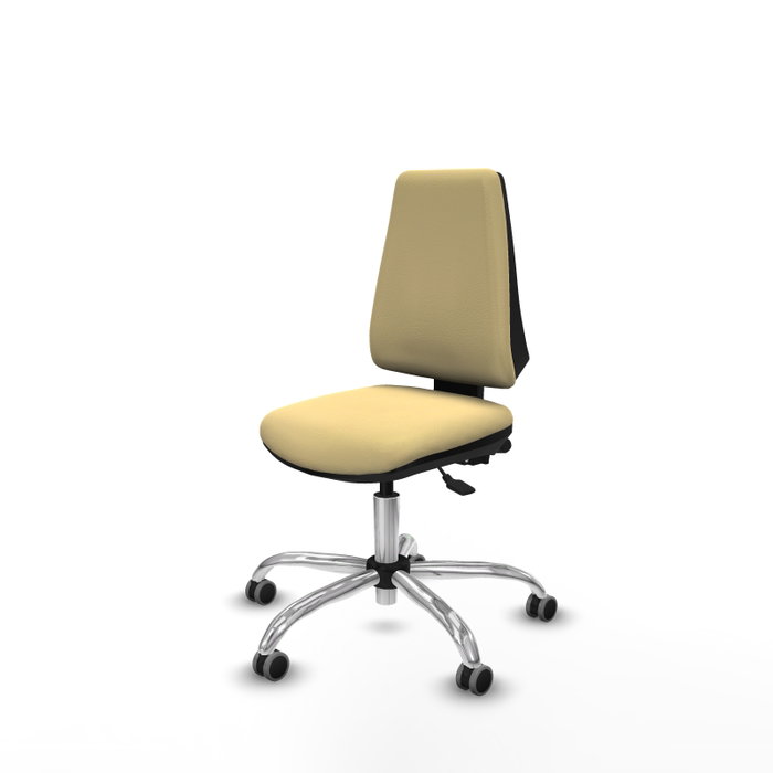 PIQUERAS Y CRESPO Silla de oficina Elche color Crema con mecanismo Asincro