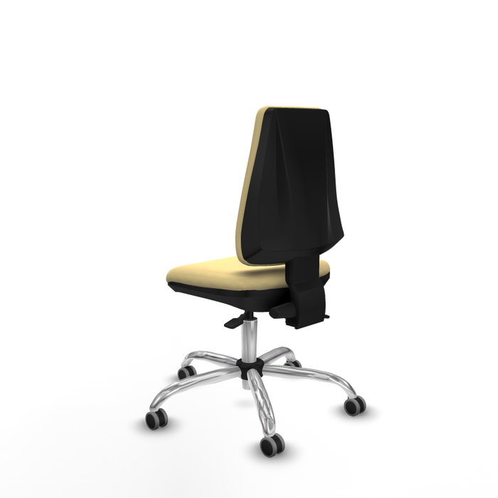 PIQUERAS Y CRESPO Silla de oficina Elche color Crema con mecanismo Asincro