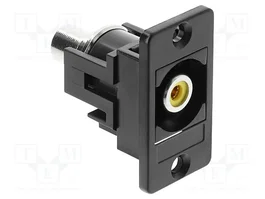 DeLOCK 91111 Módulo keystone RCA hembra a RCA hembra, Negro/Amarillo