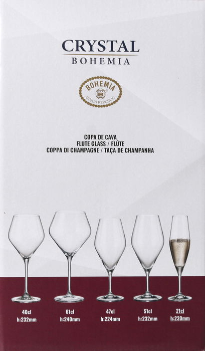 Bohemia Set 6 Copas Champagne Galaxia 210 cc (4 Cajas)
