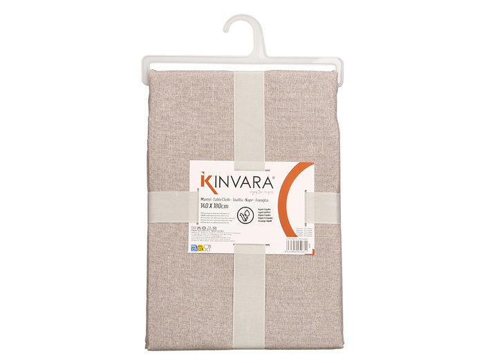 Kinvara Mantel de Poliéster Gris Claro 140x240 cm (Set de 12)
