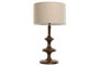 DKD Home Decor Lámpara de Sobremesa Mango Algodón Marrón y Beige