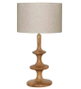 DKD Home Decor Lámpara de Sobremesa Mango Algodón Marrón y Beige