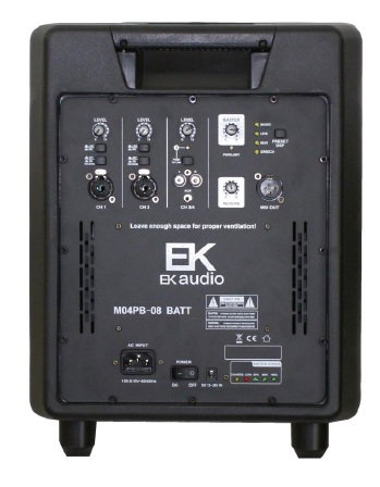 Ek Audio Pa System con Batería Ultra Portable 800W M04Pa08B