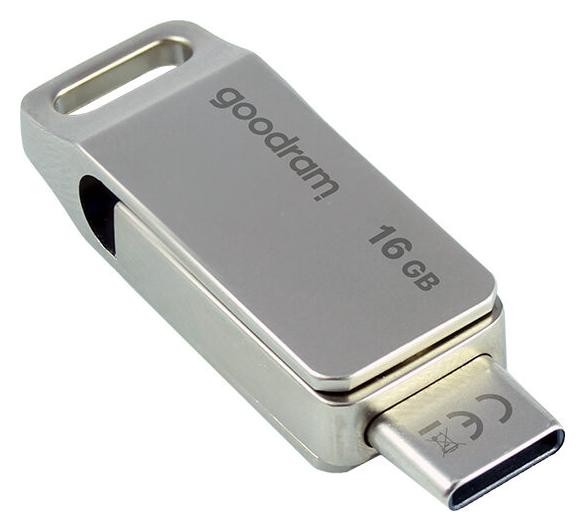 Goodram ODA3 Silver 16 GB USB 3.2 Gen 1 con doble interfaz USB Type-A y USB Type-C Goodram ODA3 Silver 16 GB USB 3.2 Gen 1 con doble interfaz USB Type-A y USB Type-C