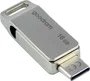 Goodram Pendrive ODA3 16 GB USB 3.2 Gen 1 USB Type-A y Type-C Plata, Velocidad Lectura 60 MB/s, Factor de Forma Giratorio