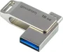 Goodram Pendrive ODA3 16 GB USB 3.2 Gen 1 USB Type-A y Type-C Plata, Velocidad Lectura 60 MB/s, Factor de Forma Giratorio