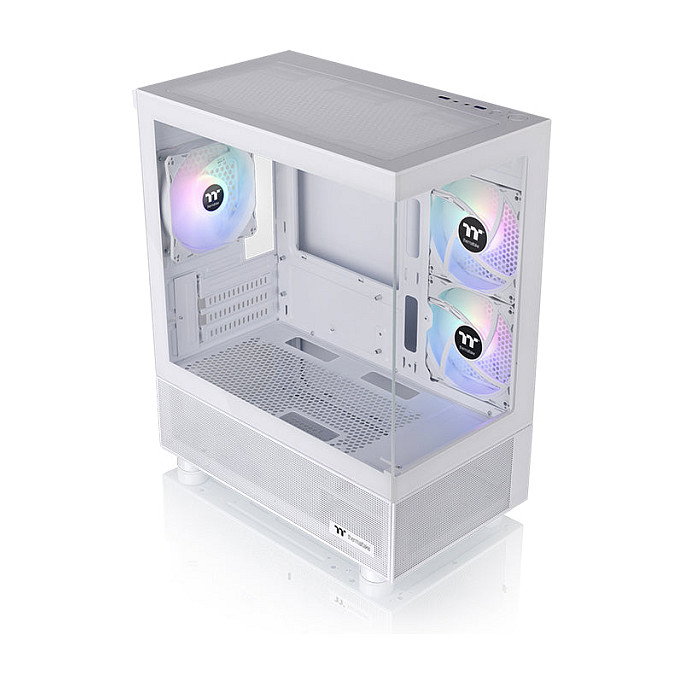 Thermaltake View 170 TG ARGB Snow - Caja Micro Torre PC con Ventiladores ARGB - Blanco