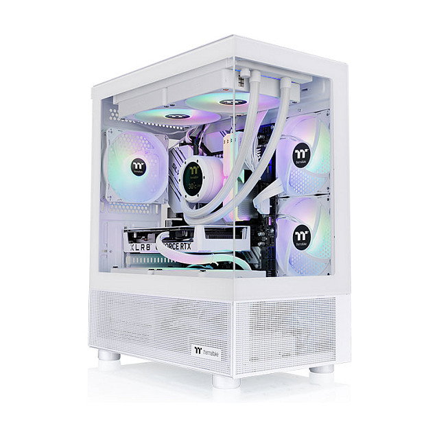 Thermaltake View 170 TG ARGB Snow - Caja Micro Torre PC con Ventiladores ARGB - Blanco