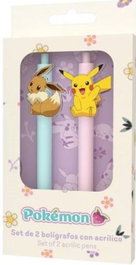 CYP BRANDS Set de Dos Bolígrafos con Clip Decorativo Pokémon
