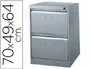 Blanca Fichero Cajones Metálico 2 Cajones Gris 70cm Alto 66.5cm Prof 50cm Ancho DIN A4 N.75