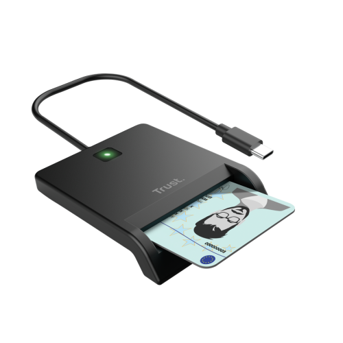 Trust Primo 26253 Lector de Tarjetas Inteligentes USB-C Negro