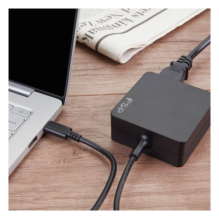 FSP Adaptador de corriente 65W USB-C 3.1 PD Negro FSP Adaptador de corriente 65W USB-C 3.1 PD Negro