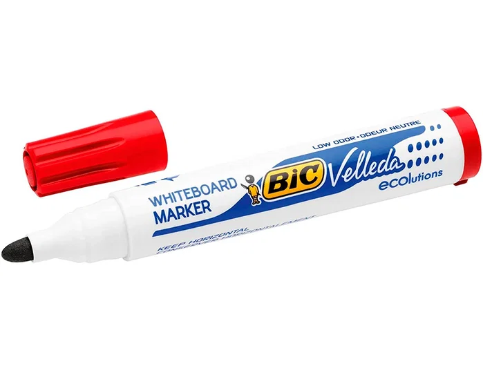 Bic Velleda Ecolutions Marcador para Pizarra Blanca Rojo Punta Redonda