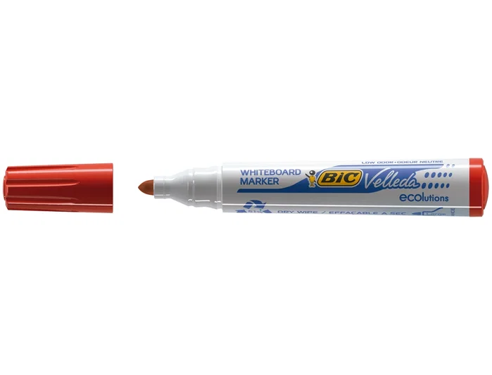 Bic Velleda Ecolutions Marcador para Pizarra Blanca Rojo Punta Redonda