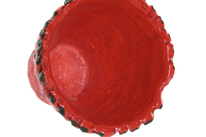 DKD Home Decor Centro de Mesa de Cemento Rojo con Diseño de Chilis DKD Home Decor Centro de Mesa de Cemento Rojo con Diseño de Chilis