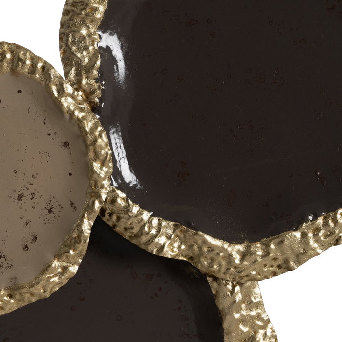 Mural Pared Espejo Oro-Marrón Metal 97,80 X 6,40 X 54 cm