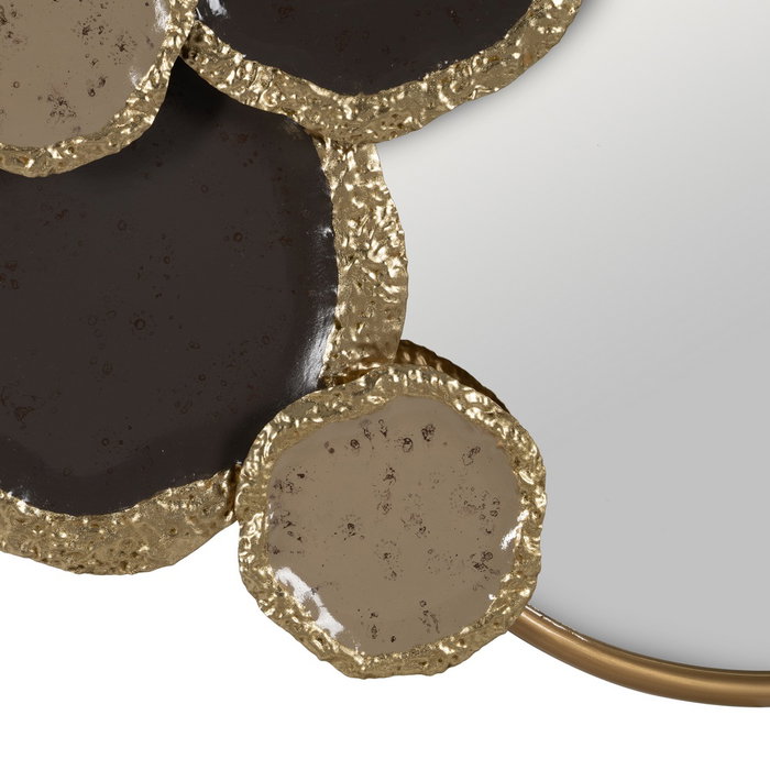 Mural Pared Espejo Oro-Marrón Metal 97,80 X 6,40 X 54 cm