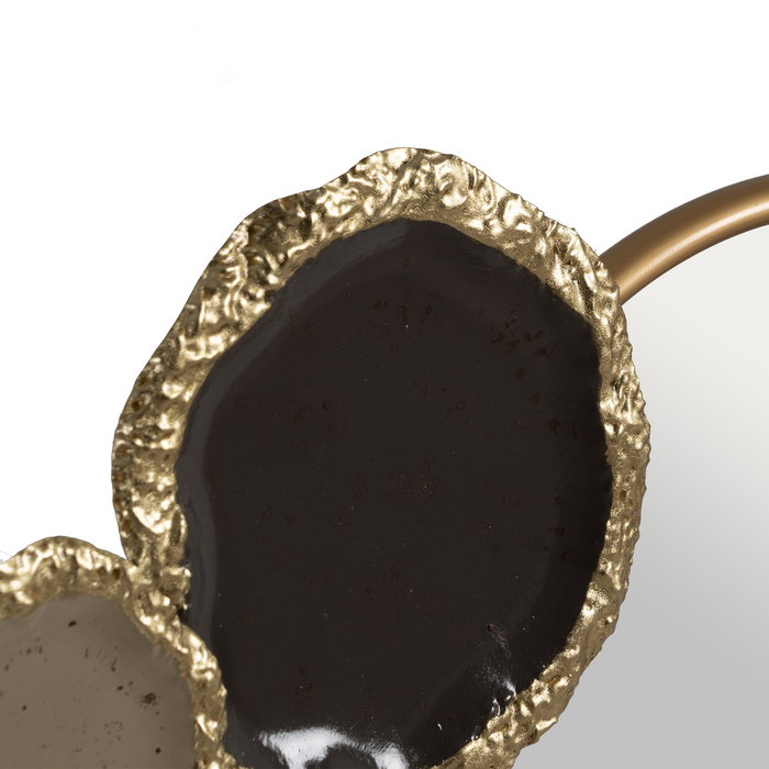 Mural Pared Espejo Oro-Marrón Metal 97,80 X 6,40 X 54 cm