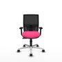 PIQUERAS Y CRESPO Silla de oficina Yunquera con mecanismo Sincro, Rosa y Negro