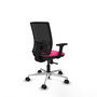 PIQUERAS Y CRESPO Silla de oficina Yunquera con mecanismo Sincro, Rosa y Negro