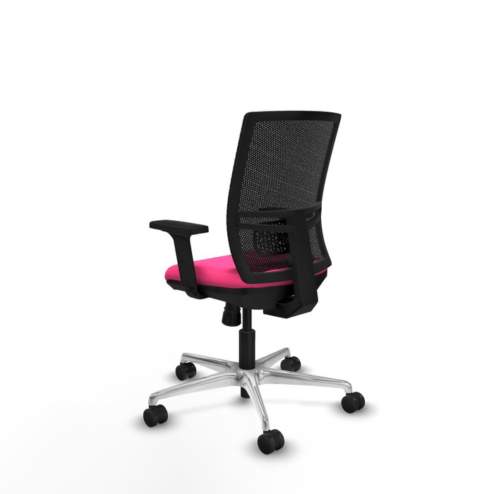 PIQUERAS Y CRESPO Silla de oficina Yunquera con mecanismo Sincro, Rosa y Negro PIQUERAS Y CRESPO Silla de oficina Yunquera con mecanismo Sincro, Rosa y Negro