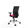 PIQUERAS Y CRESPO Silla de oficina Yunquera con mecanismo Sincro, Rosa y Negro