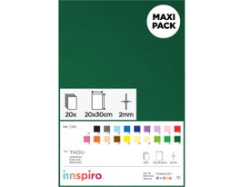 Innspiro Goma EVA verde fuerte láminas 20x30cm x 2mm (20 unidades)
