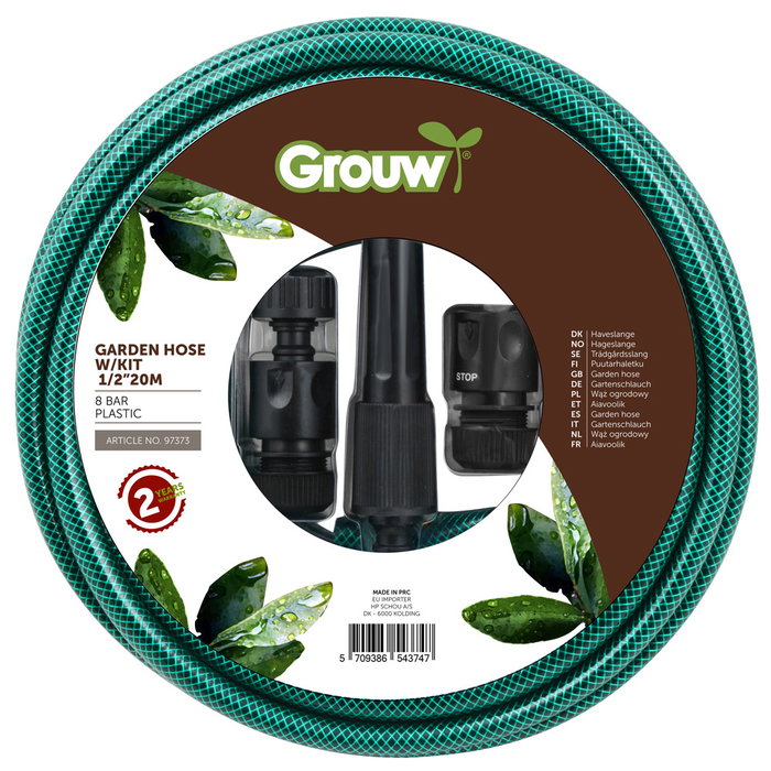 Grouw Juego De Manguera Con Conectores 20m